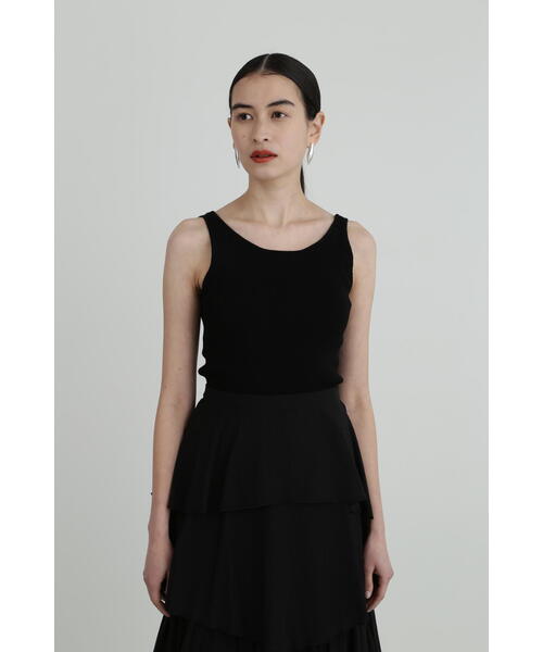JILL STUART(ジルスチュアート)の「◆カップインリブタンク(タンクトップ・レディース・ホワイト/ブラック・FREE)」の4枚目の写真