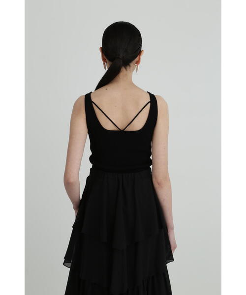JILL STUART(ジルスチュアート)の「◆カップインリブタンク(タンクトップ・レディース・ホワイト/ブラック・FREE)」の6枚目の写真