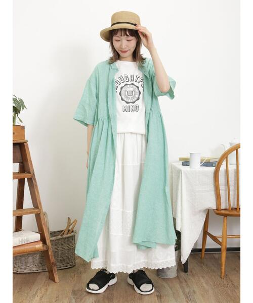 Samansa Mos2（サマンサ モスモス）の「パッチワークメッシュレーススカート（スカート・レディース・キナリ/オフホワイト/ブラック・F）」の14枚目の写真