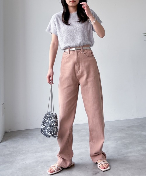 EPIMI E'PIMMY(エピミエピミー)の「シアーシャギーTシャツ(Tシャツ/カットソー・レディース・グレー/アイボリー・MEDIUM)」の11枚目の写真