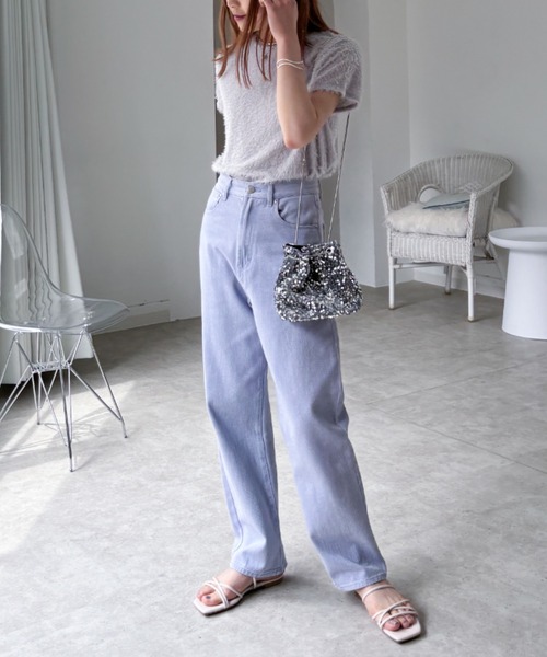 EPIMI E'PIMMY(エピミエピミー)の「シアーシャギーTシャツ(Tシャツ/カットソー・レディース・グレー/アイボリー・MEDIUM)」の16枚目の写真