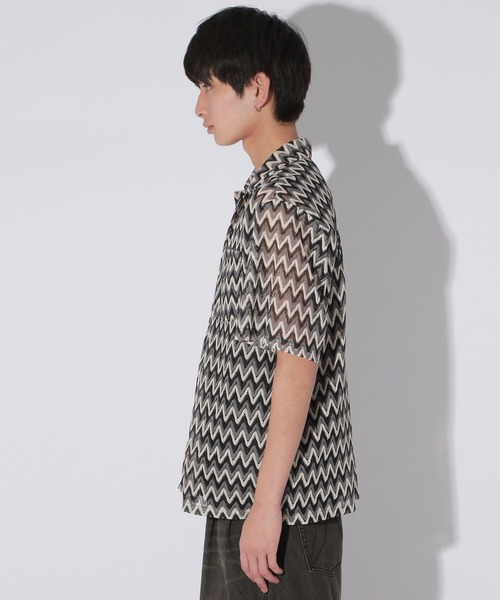 【セール】【UNISEX】エスニックレースロゴシャツ（シャツ/ブラウス）｜Anui（アニュイ）