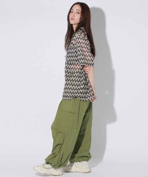 【セール】【UNISEX】エスニックレースロゴシャツ（シャツ/ブラウス）｜Anui（アニュイ）