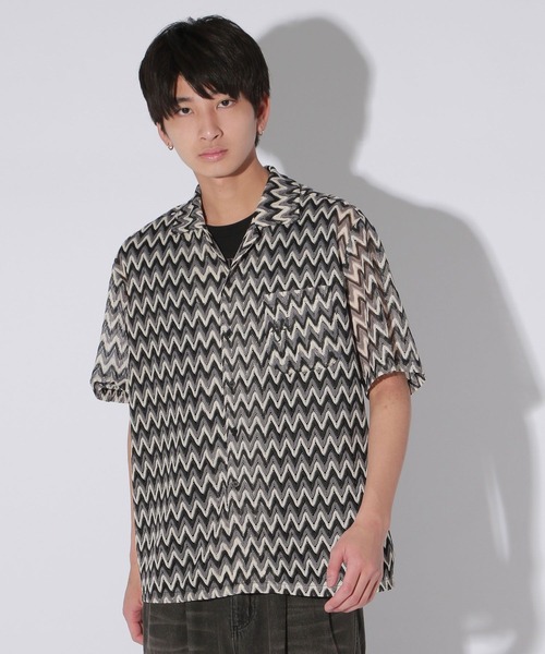 【セール】【UNISEX】エスニックレースロゴシャツ（シャツ/ブラウス）｜Anui（アニュイ）