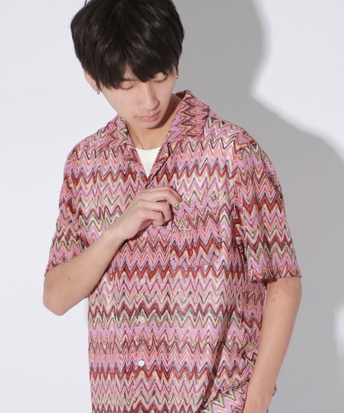 【セール】【UNISEX】エスニックレースロゴシャツ（シャツ/ブラウス）｜Anui（アニュイ）