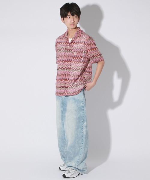 【セール】【UNISEX】エスニックレースロゴシャツ（シャツ/ブラウス）｜Anui（アニュイ）