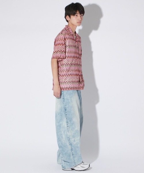 【セール】【UNISEX】エスニックレースロゴシャツ（シャツ/ブラウス）｜Anui（アニュイ）
