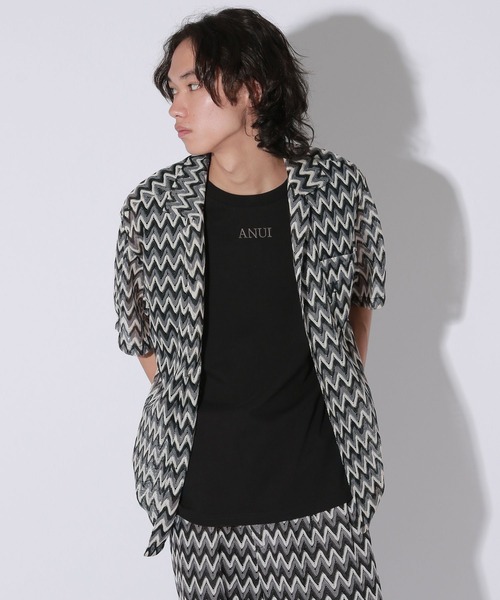 【セール】【UNISEX】エスニックレースロゴシャツ（シャツ/ブラウス）｜Anui（アニュイ）
