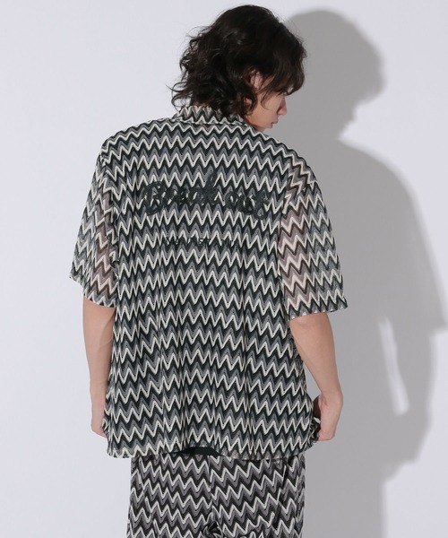 【セール】【UNISEX】エスニックレースロゴシャツ（シャツ/ブラウス）｜Anui（アニュイ）