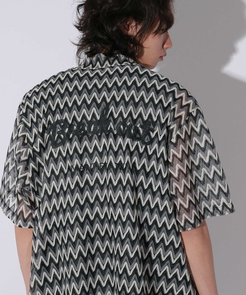 【セール】【UNISEX】エスニックレースロゴシャツ（シャツ/ブラウス）｜Anui（アニュイ）