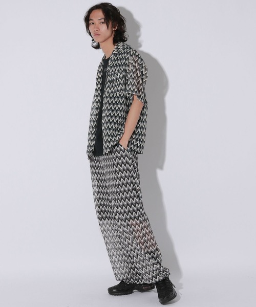 【セール】【UNISEX】エスニックレースロゴシャツ（シャツ/ブラウス）｜Anui（アニュイ）