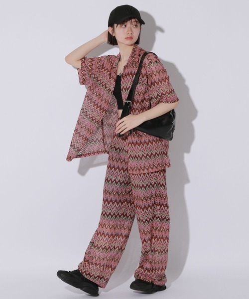 【セール】【UNISEX】エスニックレースロゴシャツ（シャツ/ブラウス）｜Anui（アニュイ）