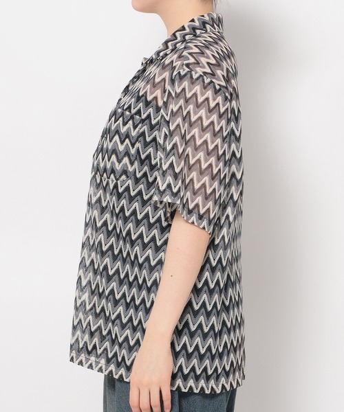 【セール】【UNISEX】エスニックレースロゴシャツ（シャツ/ブラウス）｜Anui（アニュイ）