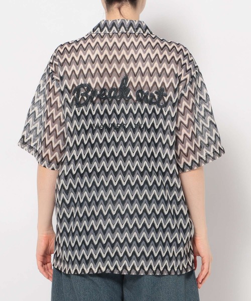 【セール】【UNISEX】エスニックレースロゴシャツ（シャツ/ブラウス）｜Anui（アニュイ）