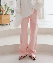 低身長/高身長サイズあり 綿100%ハイウエストストレートワイドデニムパンツ