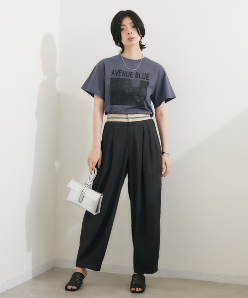 SUGAR ROSE（シュガーローズ）の「SUGAR ROSE AVENUETシャツ（Tシャツ/カットソー・レディース・ホワイト/チャコールグレー/カーキ・FREE）」の10枚目の写真