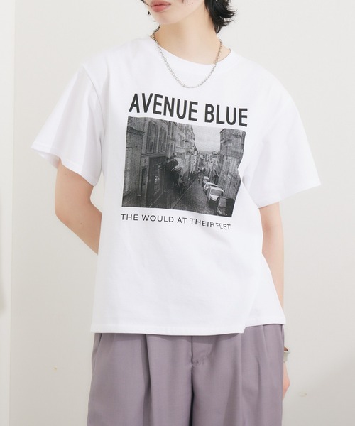 SUGAR ROSE（シュガーローズ）の「SUGAR ROSE AVENUETシャツ（Tシャツ/カットソー・レディース・ホワイト/チャコールグレー/カーキ・FREE）」の7枚目の写真