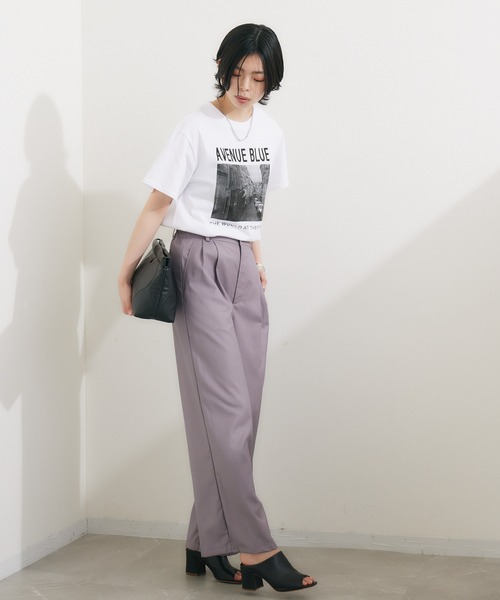 SUGAR ROSE（シュガーローズ）の「SUGAR ROSE AVENUETシャツ（Tシャツ/カットソー・レディース・ホワイト/チャコールグレー/カーキ・FREE）」の5枚目の写真