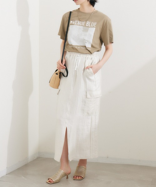 SUGAR ROSE（シュガーローズ）の「SUGAR ROSE AVENUETシャツ（Tシャツ/カットソー・レディース・ホワイト/チャコールグレー/カーキ・FREE）」の15枚目の写真