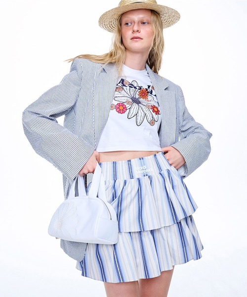 ★MARDI MERCREDI★CROPPED TSHIRT FLOWERMARDI BLOSSOM★ Mardi Mercredi CROPPED TSHIRT FLOWERMARDI BLOSSOM BKS236