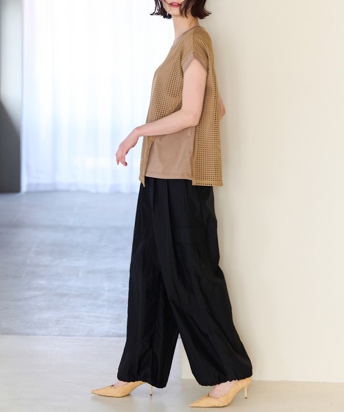 RANAN(ラナン)の「はっ水ワイドカーゴパンツ(カーゴパンツ・レディース・ライトカーキ/ブラック・L/M/LL)」の3枚目の写真