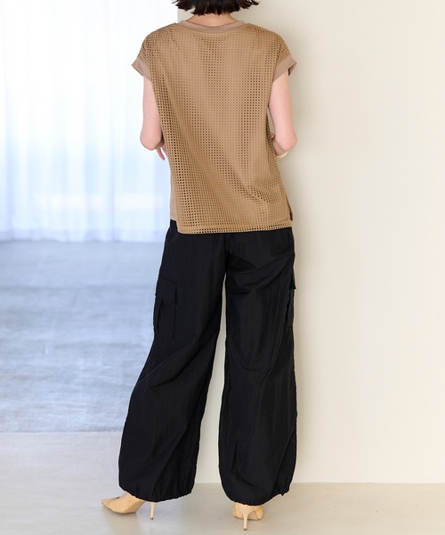 RANAN(ラナン)の「はっ水ワイドカーゴパンツ(カーゴパンツ・レディース・ライトカーキ/ブラック・L/M/LL)」の4枚目の写真