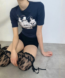 【YUHAN WANG/ユハン ワン】sailboats printed top