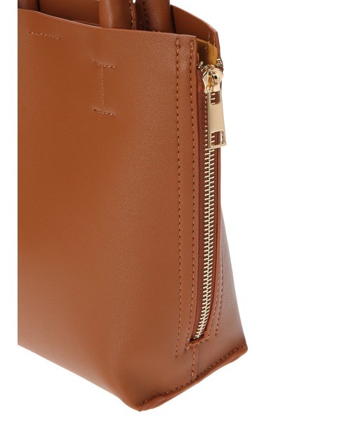 AMERICAN HOLIC(アメリカンホリック)の「サイドZIP2WAY合皮ミニBAG(エコバッグ/サブバッグ・レディース・キャメル/ブラック・FREE)」の15枚目の写真
