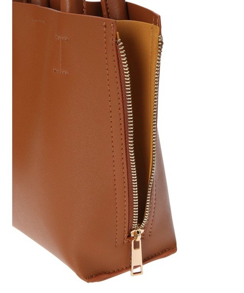 AMERICAN HOLIC(アメリカンホリック)の「サイドZIP2WAY合皮ミニBAG(エコバッグ/サブバッグ・レディース・キャメル/ブラック・FREE)」の16枚目の写真