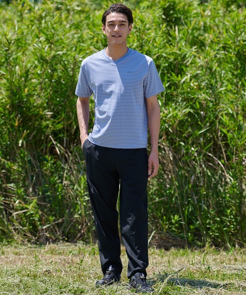 Eddie Bauer(エディーバウアー)の「ランダムボーダー 半袖VネックTシャツ(Tシャツ/カットソー・メンズ・ブラック/ホワイト/ダークベージュ/グレイッシュブルー・S/M/L/XL/XXL)」の21枚目の写真