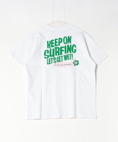 ムラサキスポーツ(ムラサキスポーツ)の「ALOHA PEOPLE/アロハピープル 半袖 Tシャツ バックプリント KEEP ON SURF MOAP24SL011(Tシャツ/カットソー・レディース・ホワイト×ブルー/ホワイト×グリーン・L/M)」の20枚目の写真