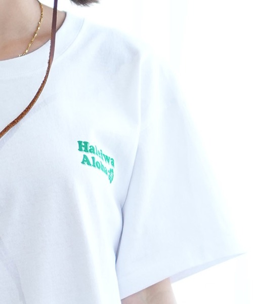 ムラサキスポーツ(ムラサキスポーツ)の「ALOHA PEOPLE/アロハピープル 半袖 Tシャツ バックプリント KEEP ON SURF MOAP24SL011(Tシャツ/カットソー・レディース・ホワイト×ブルー/ホワイト×グリーン・L/M)」の10枚目の写真