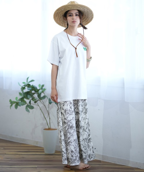 ムラサキスポーツ(ムラサキスポーツ)の「ALOHA PEOPLE/アロハピープル 半袖 Tシャツ バックプリント KEEP ON SURF MOAP24SL011(Tシャツ/カットソー・レディース・ホワイト×ブルー/ホワイト×グリーン・L/M)」の6枚目の写真