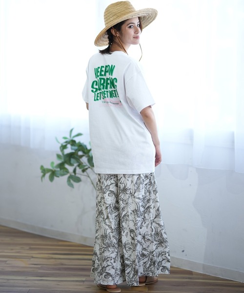 ムラサキスポーツ(ムラサキスポーツ)の「ALOHA PEOPLE/アロハピープル 半袖 Tシャツ バックプリント KEEP ON SURF MOAP24SL011(Tシャツ/カットソー・レディース・ホワイト×ブルー/ホワイト×グリーン・L/M)」の8枚目の写真