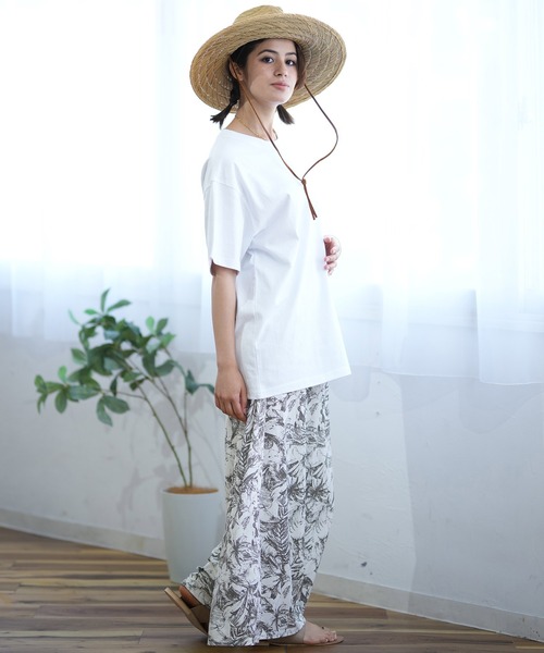 ムラサキスポーツ(ムラサキスポーツ)の「ALOHA PEOPLE/アロハピープル 半袖 Tシャツ バックプリント KEEP ON SURF MOAP24SL011(Tシャツ/カットソー・レディース・ホワイト×ブルー/ホワイト×グリーン・L/M)」の9枚目の写真