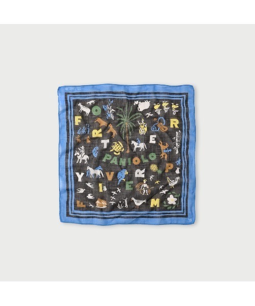 45R（フォーティファイブアール）の「ガーゼのパニオロバンダナ（ストール/ショール・レディース・ブラウン系その他/ピンク系その他/サックスブルー系/ブルー系その他/オレンジ系その他・FREE）」の2枚目の写真