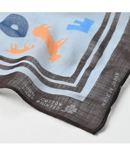 45R（フォーティファイブアール）の「ガーゼのパニオロバンダナ（ストール/ショール・レディース・ブラウン系その他/ピンク系その他/サックスブルー系/ブルー系その他/オレンジ系その他・FREE）」の6枚目の写真