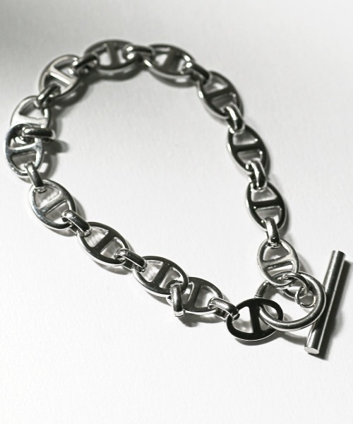 DOUBLE RL チェーンブレスレット シルバー ミックスチェーン ダブルリンクブレスレット