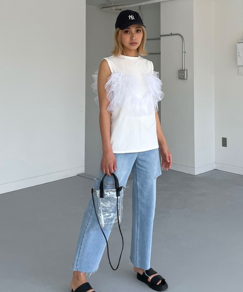 CELINE PARIS トリオンフ プリント入り クロップド タンクトップ