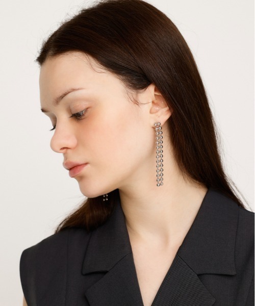 SLY（スライ）の「BALL CHAIN P/EARRING ボール チェーン ピアス（ピアス（両耳用）・レディース・ゴールド/シルバー・FREE）」の8枚目の写真