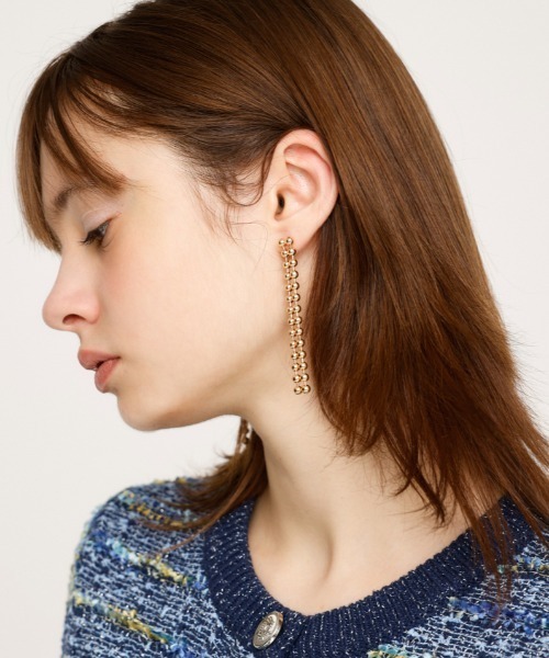 SLY（スライ）の「BALL CHAIN P/EARRING ボール チェーン ピアス（ピアス（両耳用）・レディース・ゴールド/シルバー・FREE）」の16枚目の写真