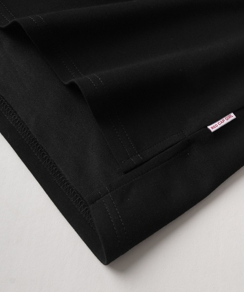 Red Cap Girl（レッドキャプガール）の「【Red Cap Girl／レッドキャップガール】ワンポイント刺繍＆バックBIGガールイラストデザイン ポンチ半袖ハーフジップ/ビッグシルエット/接触冷感（ポロシャツ・メンズ・ホワイト/ブラック/サックスブルー・M/L）」の14枚目の写真