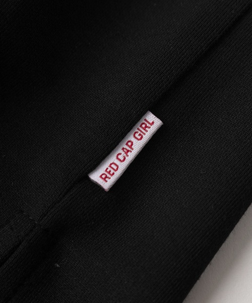 Red Cap Girl（レッドキャプガール）の「【Red Cap Girl／レッドキャップガール】ワンポイント刺繍＆バックBIGガールイラストデザイン ポンチ半袖ハーフジップ/ビッグシルエット/接触冷感（ポロシャツ・メンズ・ホワイト/ブラック/サックスブルー・M/L）」の15枚目の写真