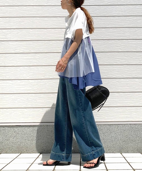 Q(キュー)の「チュール切替ブラウス(シャツ/ブラウス・レディース・ブラック/ホワイト/ホワイト系その他/チャコールグレー・MEDIUM)」の19枚目の写真