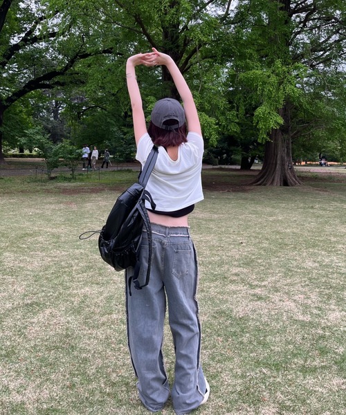 shesame(シーセム)の「フリンジ加工デニム(デニムパンツ・レディース・インディゴブルー・MEDIUM/LARGE)」の11枚目の写真