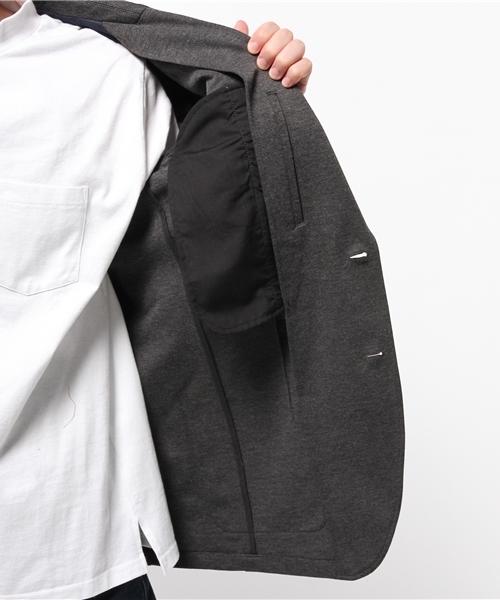 ikka（イッカ）の「GP ポンチテーラードジャケット（テーラードジャケット・メンズ・チャコールグレー/ダークネイビー・MEDIUM/X-LARGE/LARGE）」の7枚目の写真