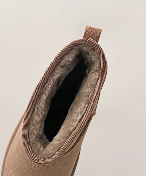 Shoes in Closet(シューズインクローゼット)の「【新色追加】軽量厚底 プラットフォーム プレーン ショート丈 ムートンブーツ 6813(ブーツ・レディース・ブラウン系その他/ブラック/ピンク/ライトベージュ・M/S/LL/L)」の19枚目の写真