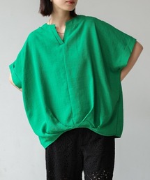 Bou Jeloud | 麻ライクキーネックブラウス(シャツ/ブラウス)