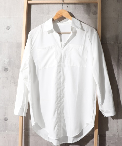 Miniministore（ミニミニストア）の「レディース 長袖シャツ ロングシャツ（シャツ/ブラウス・レディース・ホワイト・FREE）」の8枚目の写真