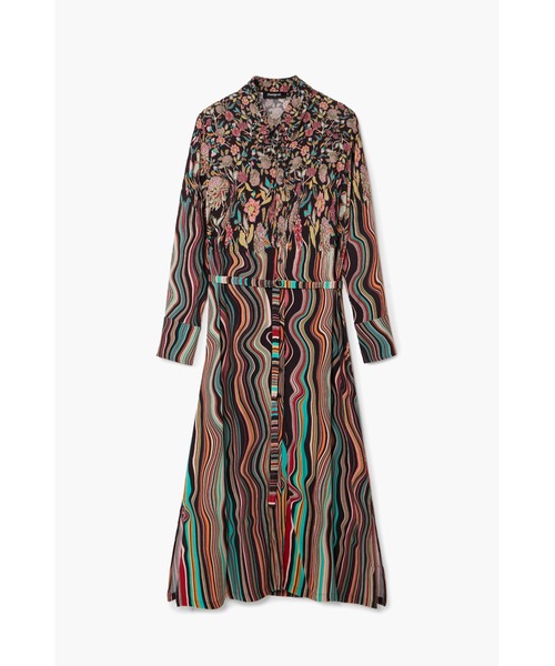 Desigual(デシグアル)の「カスケードプラントのミディドレス(ワンピース・レディース・マルチ・L/M/S/XS/XL)」の5枚目の写真